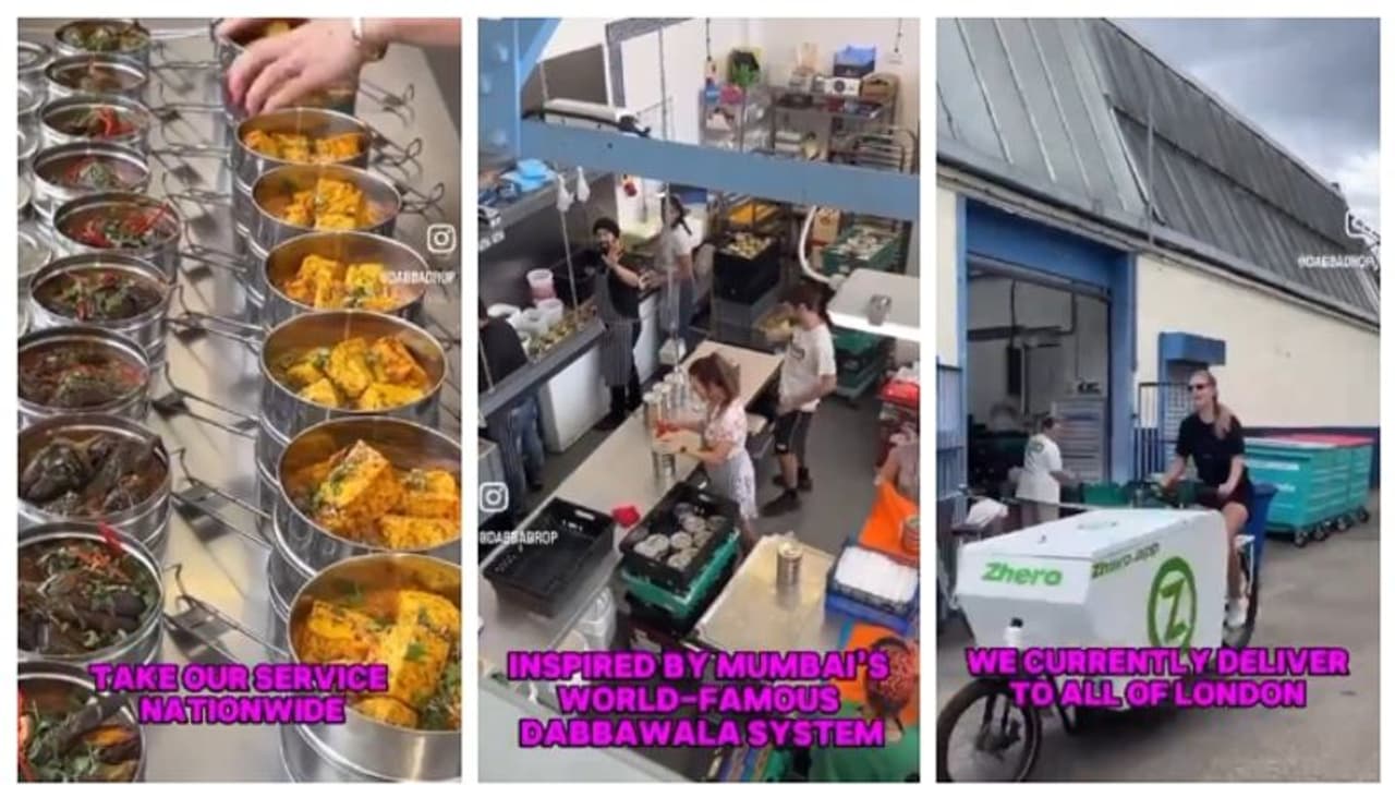 മുംബൈ 'ഡബ്ബാവാലാ'യിൽ നിന്ന് പ്രചോദനം, ലണ്ടന് കീഴടക്കാന് 'ഡബ്ബാ ഡ്രോപ്പ്'; വീഡിയോ വൈറൽ മുംബൈ 'ഡബ്ബാവാലാ'യിൽ നിന്ന് പ്രചോദനം, ലണ്ടന് കീഴടക്കാന് 'ഡബ്ബാ ഡ്രോപ്പ്'; വീഡിയോ വൈറൽ