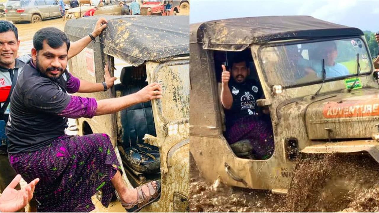 ചെളിയിലൂടെ തനിക്കും വണ്ടിയോടിക്കണമെന്ന് എംഎല്‍എ, ഇപ്പൊ ശെരിയാക്കാമെന്ന് സംഘാടകര്‍; ആവേശമായി 'വണ്ടിപ്പൂട്ട്' 