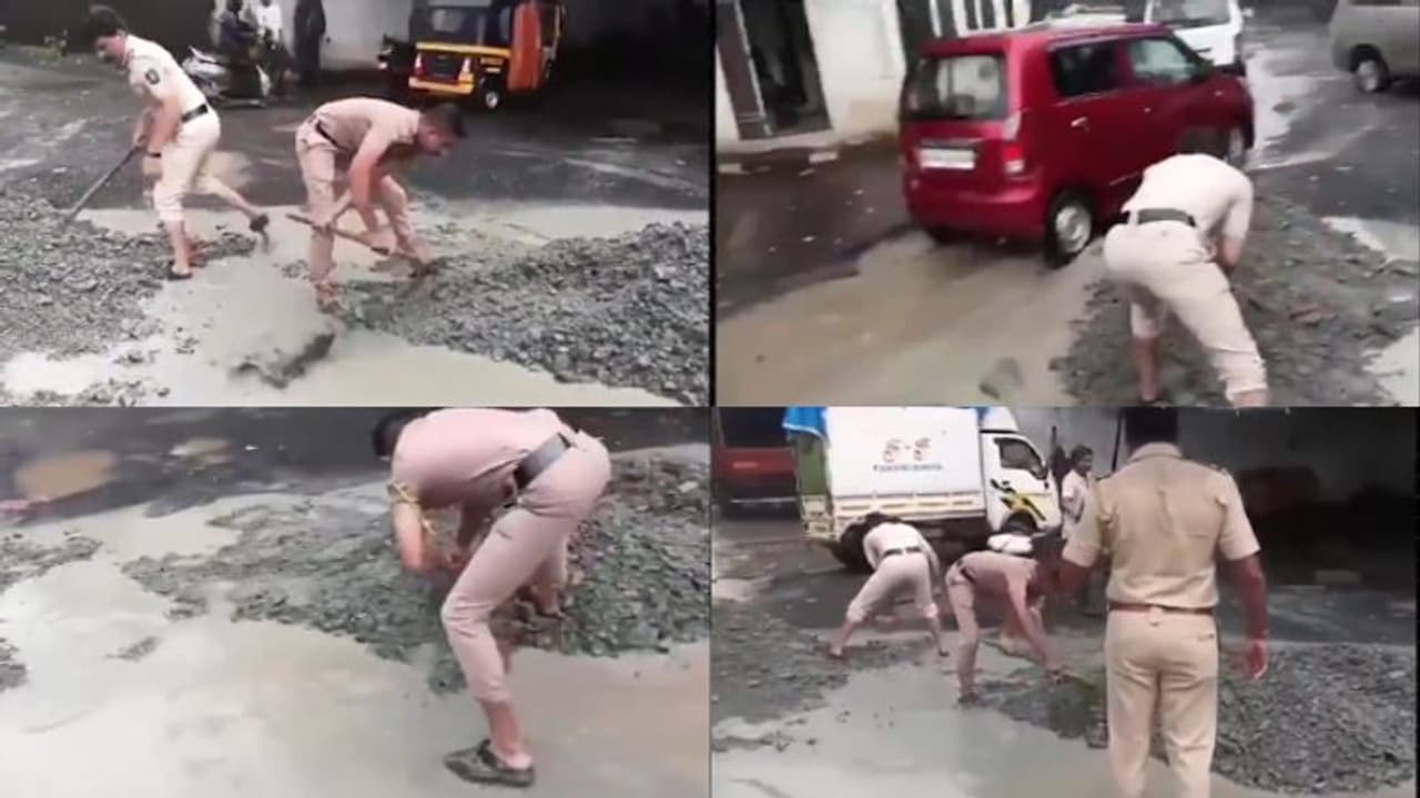 എൻഎച്ച്എഐ എവിടെ? തിരക്കേറിയ ഹൈവേയിലെ കുഴികളടച്ച് പൊലീസുകാർ, ഒന്നും രണ്ടുമല്ല! വീഡിയോ വൈറൽ എൻഎച്ച്എഐ എവിടെ? തിരക്കേറിയ ഹൈവേയിലെ കുഴികളടച്ച് പൊലീസുകാർ, ഒന്നും രണ്ടുമല്ല! വീഡിയോ വൈറൽ