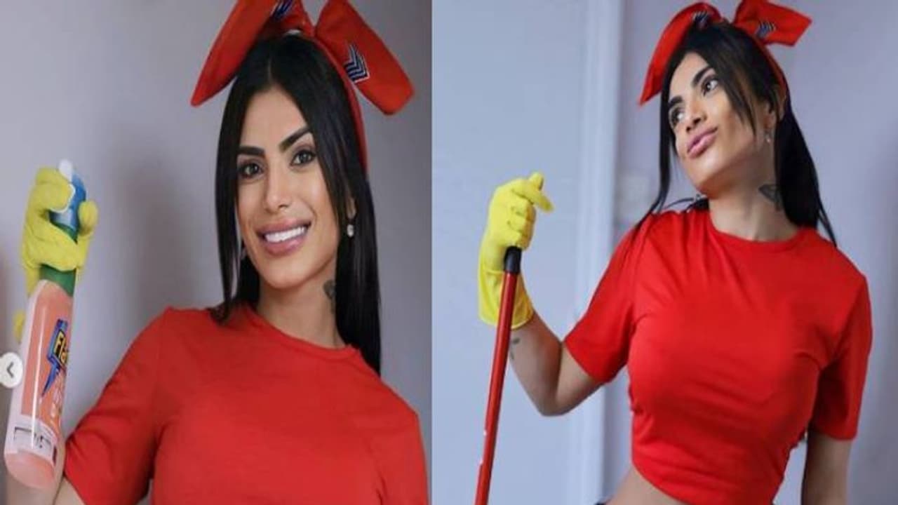 വീട് വൃത്തിയാക്കിയാൽ മതി, ഭാരം കുറക്കാൻ ഏറെ നല്ലത്, വൈറലായി യുവതിയുടെ വെറൈറ്റി വർക്കൗട്ട്