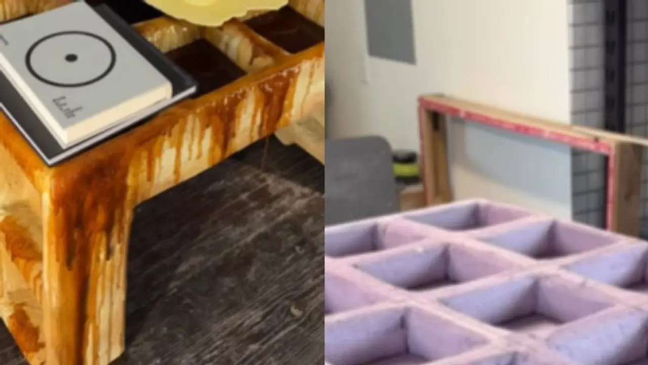 Viral Video: Artist Creates Waffle Inspired Table, Internet in Awe