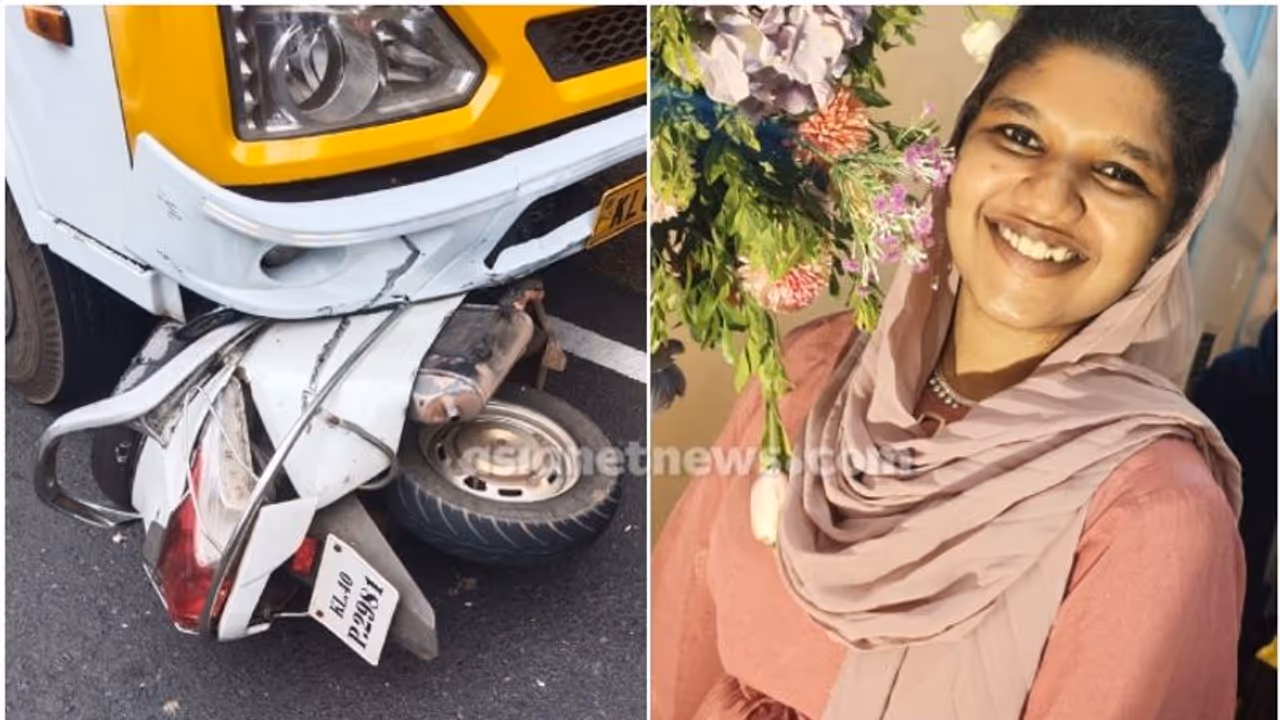 കോളേജ് വിട്ട് വീട്ടിലേക്ക് പോകുന്നതിനിടെ സ്കൂട്ടറിൽ കാറ് ഇടിച്ചു, കോളേജ് വിദ്യാർഥിനിക്ക് ദാരുണാന്ത്യം കോളേജ് വിട്ട് വീട്ടിലേക്ക് പോകുന്നതിനിടെ സ്കൂട്ടറിൽ കാറ് ഇടിച്ചു, കോളേജ് വിദ്യാർഥിനിക്ക് ദാരുണാന്ത്യം