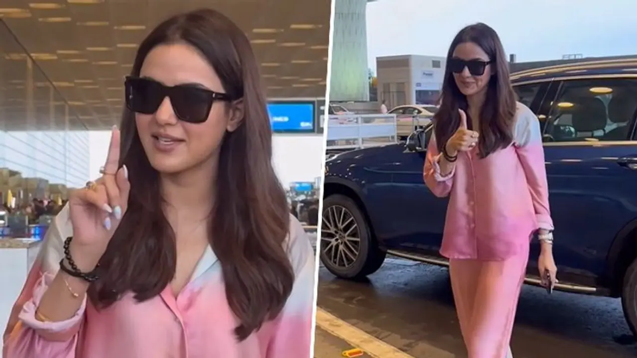 Jasmin Bhasin returns to work days after corneal damage; reveals eyes after removing shades [WATCH]