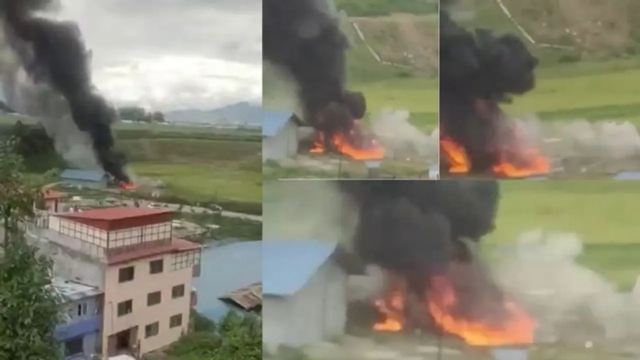 ಟೇಕಾಫ್ ವೇಳೆ ಪತನಗೊಂಡು ಧಗಧಗನೇ ಹೊತ್ತಿ ಉರಿದ 19 ಜನರಿದ್ದ ಶೌರ್ಯ ಏರ್‌ಲೈನ್ಸ್ ವಿಮಾನ