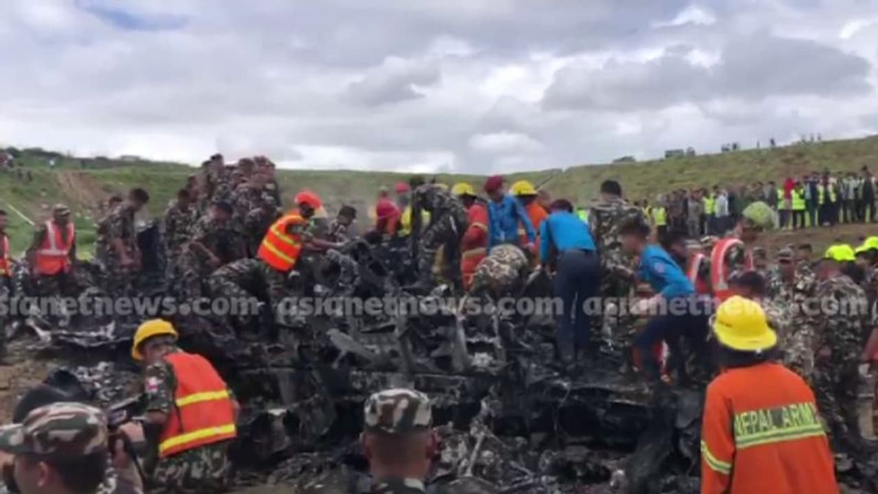 Saurya Airlines plane with 19 people onboard crashes during takeoff at Nepal's Kathmandu airport (WATCH)