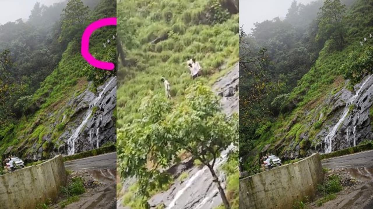 Karnataka: Tourists risk lives climbing slippery rocks in Charmadi ghat for reels; police impose fines