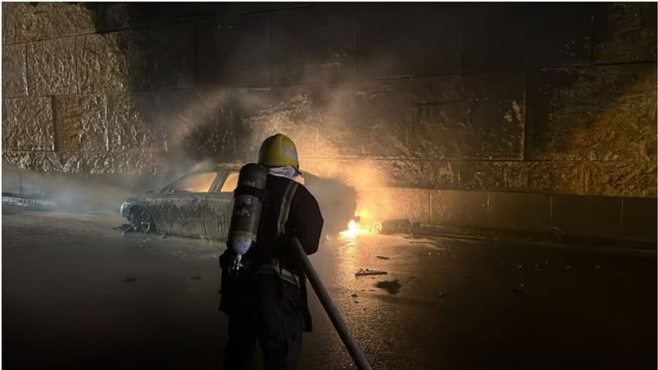  ഓടിക്കൊണ്ടിരിക്കെ റിയാദിൽ കാര്‍ കത്തിനശിച്ചു