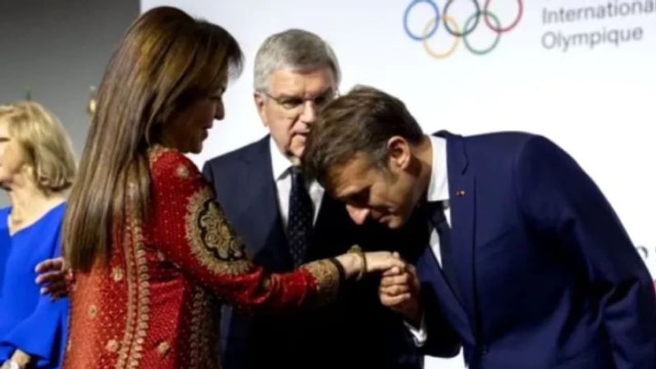 Paris Olympics 2024: Nita Ambani wears a stunning red embroidered suit; gets warm welcome by French President Paris Olympics 2024: Nita Ambani wears a stunning red embroidered suit; gets warm welcome by French President