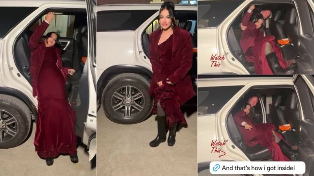 ಕಾರ್‌ನಿಂದ ಇಳಿಯಲು ತಿಣುಕಾಡಿದ ಸನ್ನಿ ಲಿಯೋನ್… ಇದು ಪ್ರತಿ ಮಹಿಳೆಯ ನಿಜವಾದ ಹೋರಾಟವಂತೆ!