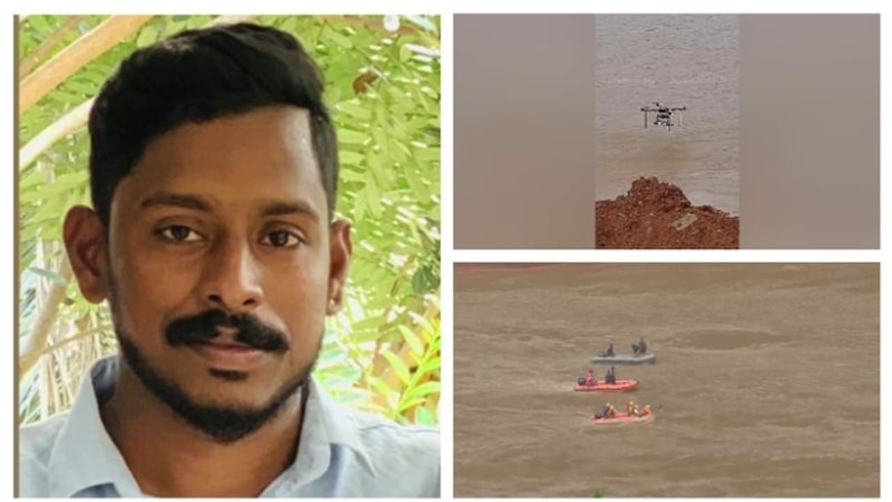 അർജുൻ ദൗത്യം: ഷിരൂരിൽ വീണ്ടും തെരച്ചിൽ; ലോറിയുടെ സ്ഥാനം മാറിയോയെന്ന് കണ്ടെത്താൻ പരിശോധന അർജുൻ ദൗത്യം: ഷിരൂരിൽ വീണ്ടും തെരച്ചിൽ; ലോറിയുടെ സ്ഥാനം മാറിയോയെന്ന് കണ്ടെത്താൻ പരിശോധന