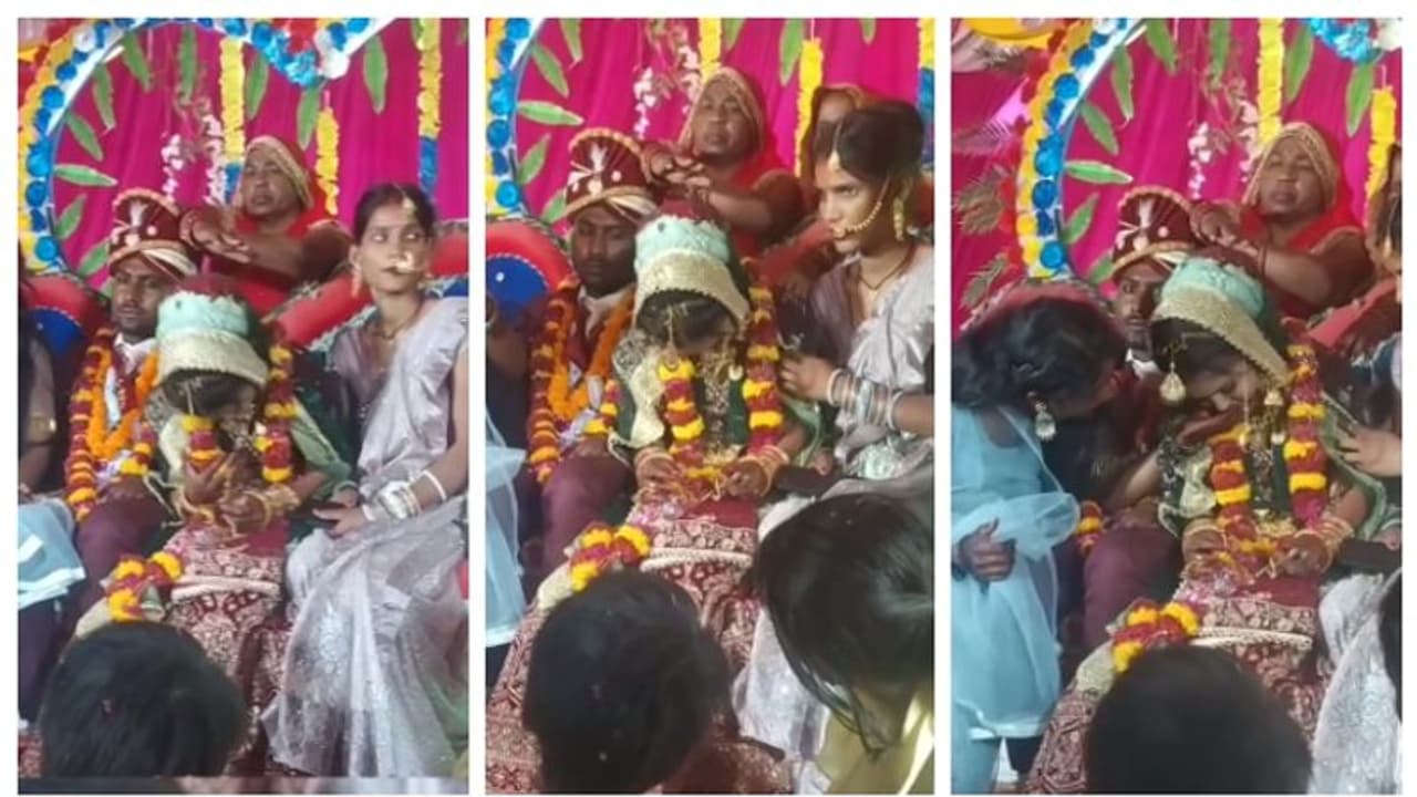 വിവാഹ വേദിയില് വച്ച് കരച്ചിലടക്കാനാകാടെ വധു; വരനെ ഇഷ്ടപ്പെട്ട് കാണില്ലെന്ന് സോഷ്യല് മീഡിയ വിവാഹ വേദിയില് വച്ച് കരച്ചിലടക്കാനാകാടെ വധു; വരനെ ഇഷ്ടപ്പെട്ട് കാണില്ലെന്ന് സോഷ്യല് മീഡിയ