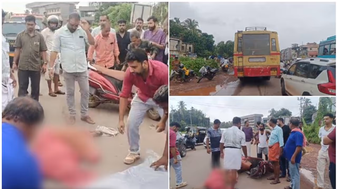 റോഡിലേക്ക് മറിഞ്ഞു വീണ സ്‌കൂട്ടർ യാത്രക്കാരി കെഎസ്ആർടിസി ബസ് കയറി മരിച്ചു; ദാരുണ സംഭവം വടകരയിൽ
