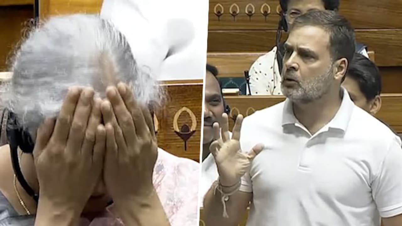 ರಾಹುಲ್ ಗಾಂಧಿ ಹಲ್ವಾ ಹೇಳಿಕೆಗೆ ಹಣೆ ಚಚ್ಚಿಕೊಂಡ ನಿರ್ಮಲಾ ಸೀತಾರಾಮನ್ ರಾಹುಲ್ ಗಾಂಧಿ ಹಲ್ವಾ ಹೇಳಿಕೆಗೆ ಹಣೆ ಚಚ್ಚಿಕೊಂಡ ನಿರ್ಮಲಾ ಸೀತಾರಾಮನ್