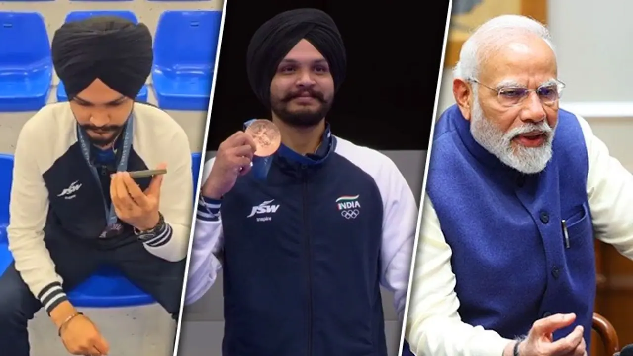 Paris Olympics 2024 : మను భాకర్ సరబ్జ్యోత్ సింగ్ జోడీతో ప్రధాని మోడీ ఫోన్ కాల్.. Paris Olympics 2024 : మను భాకర్ సరబ్జ్యోత్ సింగ్ జోడీతో ప్రధాని మోడీ ఫోన్ కాల్..