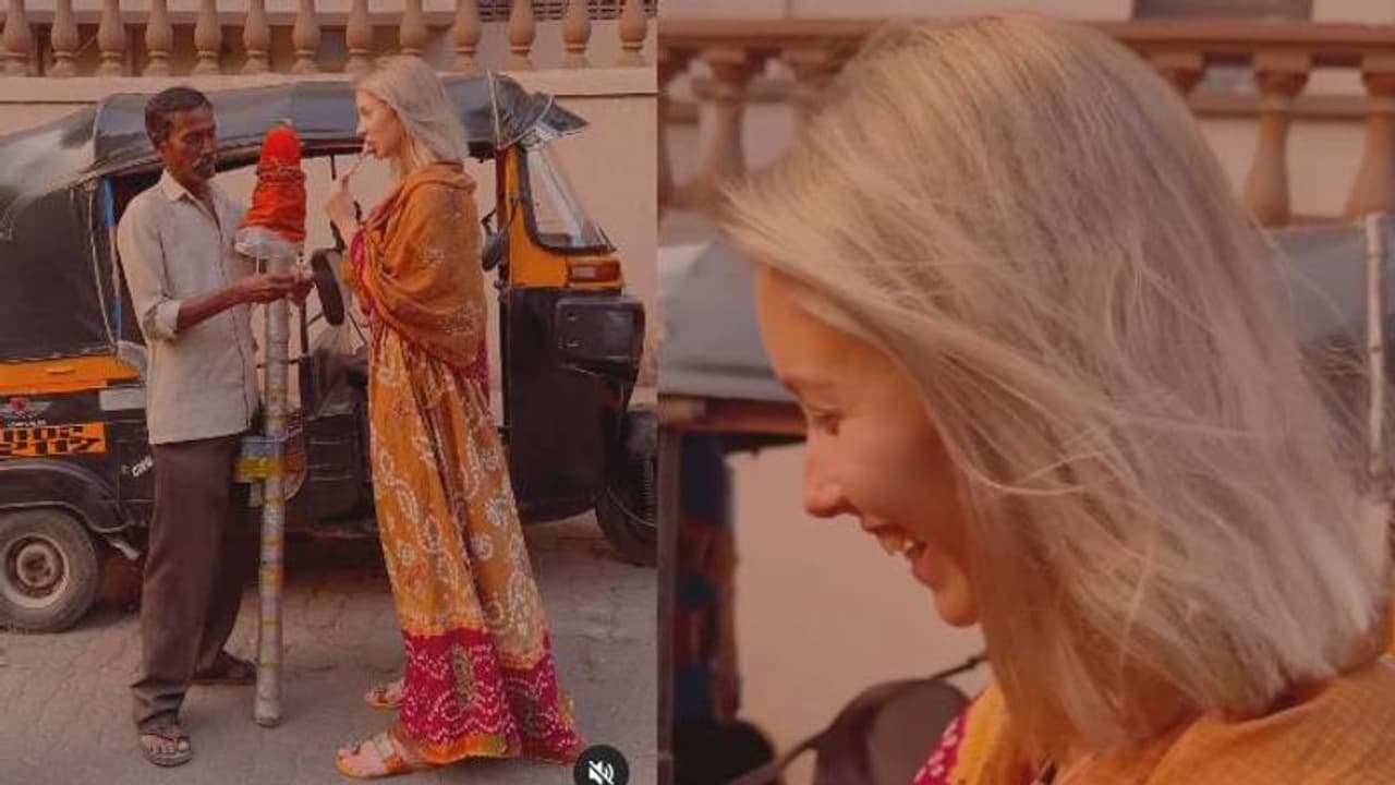 'വെജിറ്റേറിയനായ ഞാൻ ചിക്കൻ കഴിച്ചു'; ഇന്ത്യൻ മിഠായി വാങ്ങിക്കഴിച്ച റഷ്യൻ ഇൻഫ്ലുവന്റുടെ വീഡിയോ 