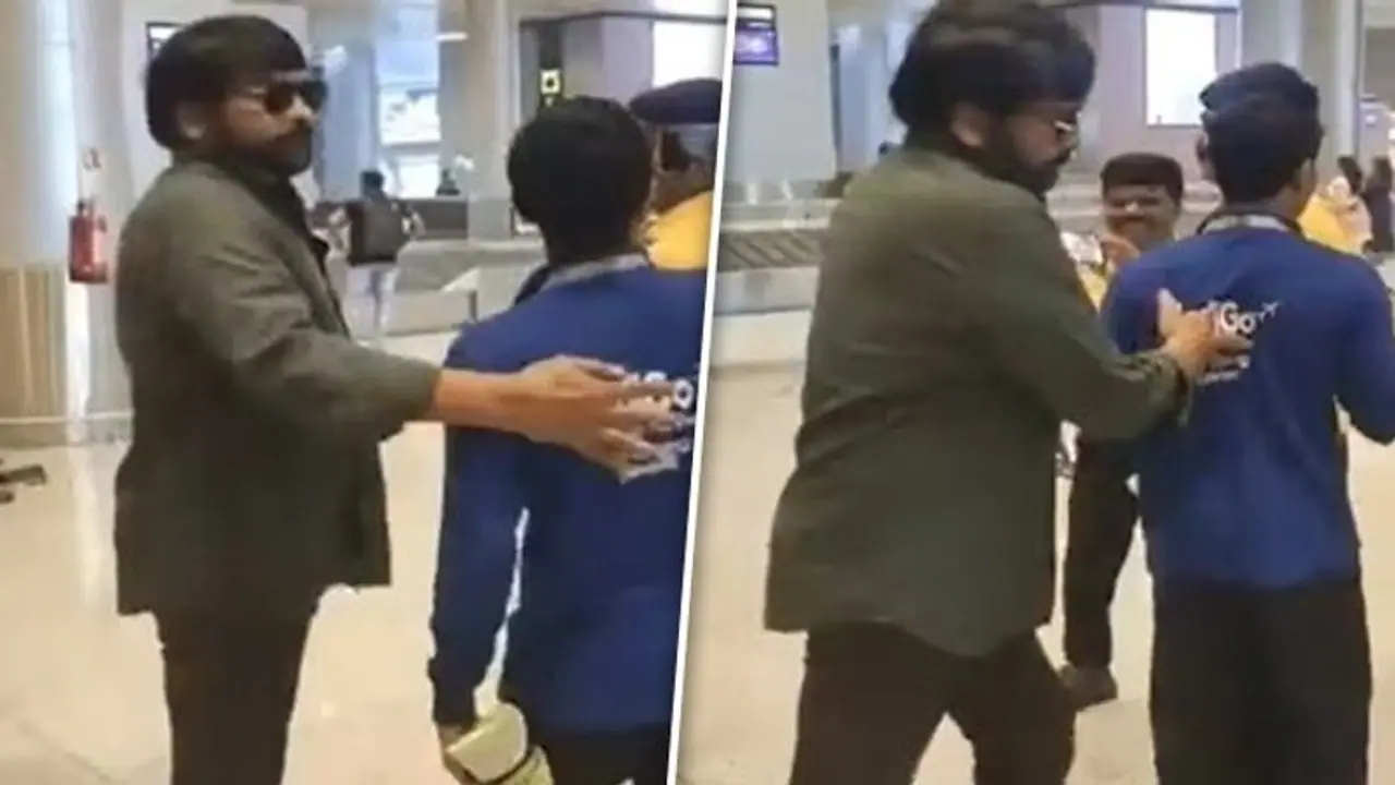 செல்ஃபி எடுக்க வந்த ரசிகரை தள்ளிவிட்டு சென்ற நடிகர் சிரஞ்சீவி! வறுத்தெடுக்கும் நெட்டிசன்ஸ்!