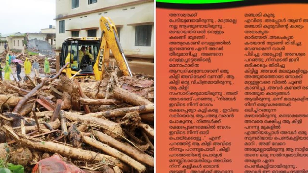 വരാനിരിക്കുന്ന ദുരന്തത്തിന്റെ മുന്നറിയിപ്പ് പോലെ വെള്ളാർമല സ്കൂളിലെ ഡിജിറ്റൽ മാഗസിനിലെ കഥ 