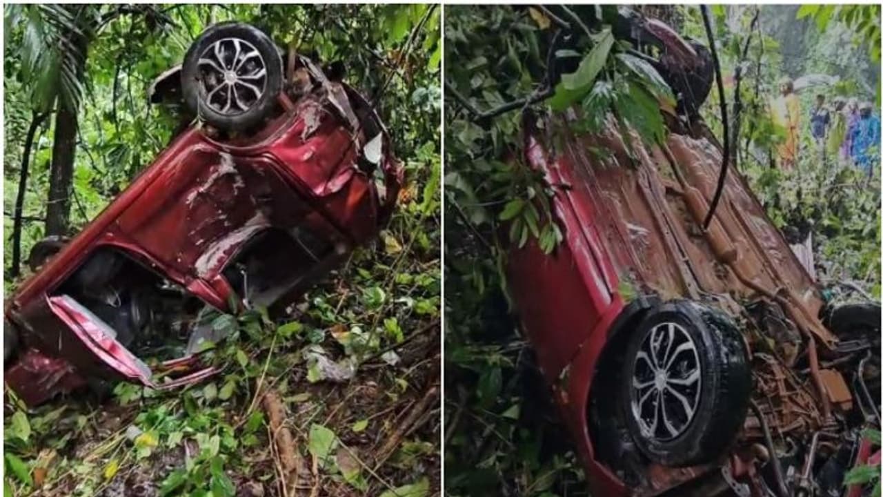 താമരശ്ശേരിയിൽ നിയന്ത്രണം വിട്ട കാർ ഗുഡ്സ് ഓട്ടോയിൽ ഇടിച്ച് താഴ്ചയിലേക്ക് മറിഞ്ഞു താമരശ്ശേരിയിൽ നിയന്ത്രണം വിട്ട കാർ ഗുഡ്സ് ഓട്ടോയിൽ ഇടിച്ച് താഴ്ചയിലേക്ക് മറിഞ്ഞു