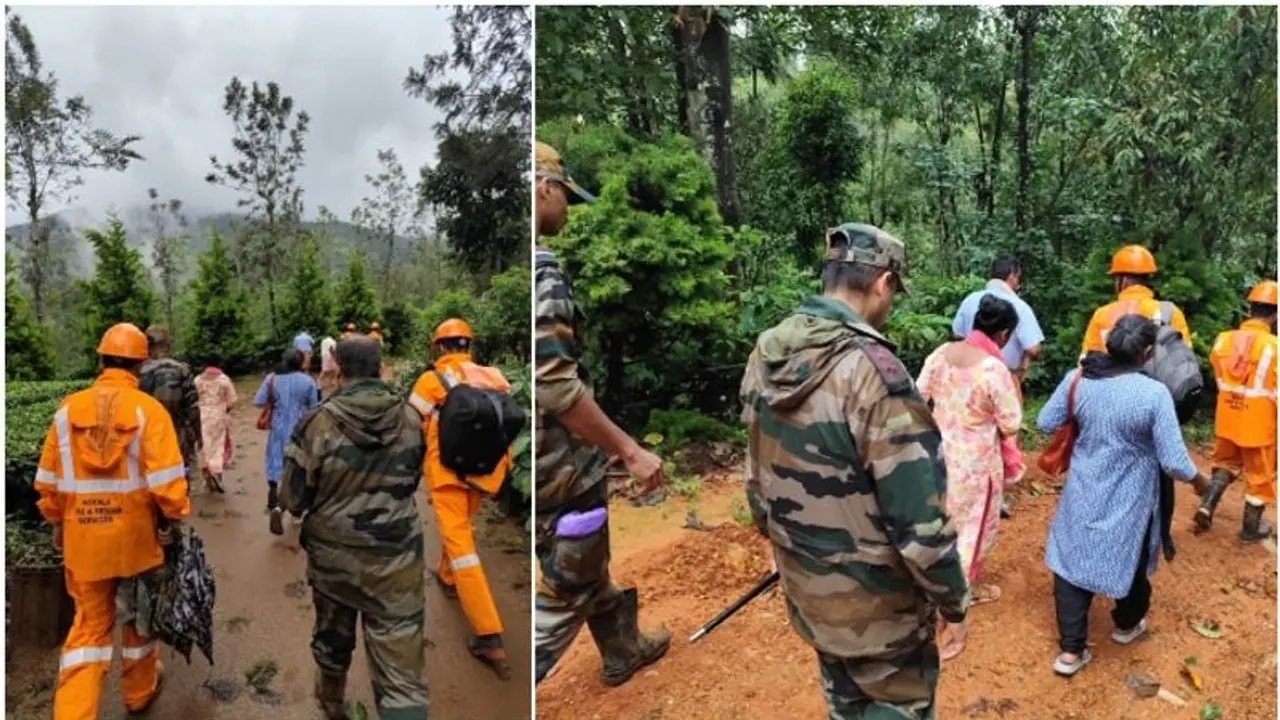 വയനാട്ടിൽ ദുരന്തഭൂമിക്ക് സമീപം വീട്ടിൽ ഒറ്റപ്പെട്ട് പോയ 4 പേരെ കണ്ടെത്തി രക്ഷപ്പെടുത്തി വയനാട്ടിൽ ദുരന്തഭൂമിക്ക് സമീപം വീട്ടിൽ ഒറ്റപ്പെട്ട് പോയ 4 പേരെ കണ്ടെത്തി രക്ഷപ്പെടുത്തി