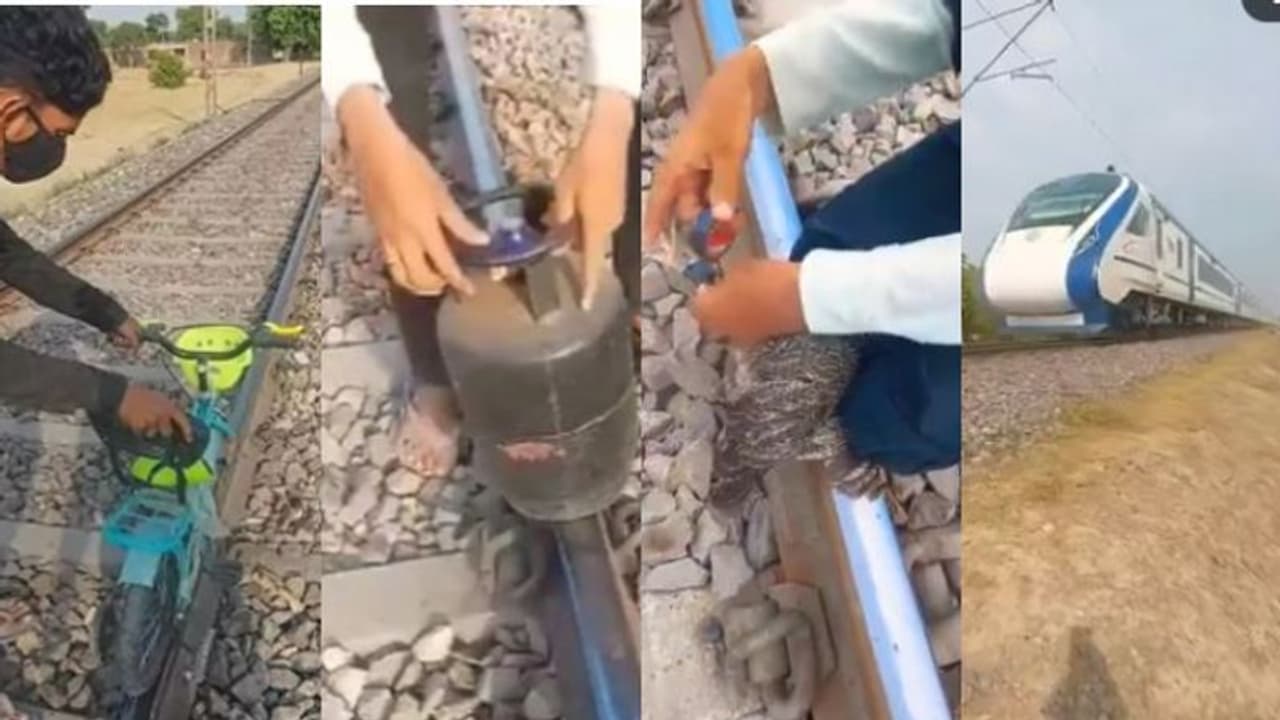 ട്രാക്കിൽ വച്ചത് സിലിണ്ടര്‍, സൈക്കിൾ, കോഴിയെയും; വന്ദേഭാരതടക്കം കടന്നുപോകുമ്പോൾ പരീക്ഷണം, യൂട്യൂബര്‍ അറസ്റ്റിൽ