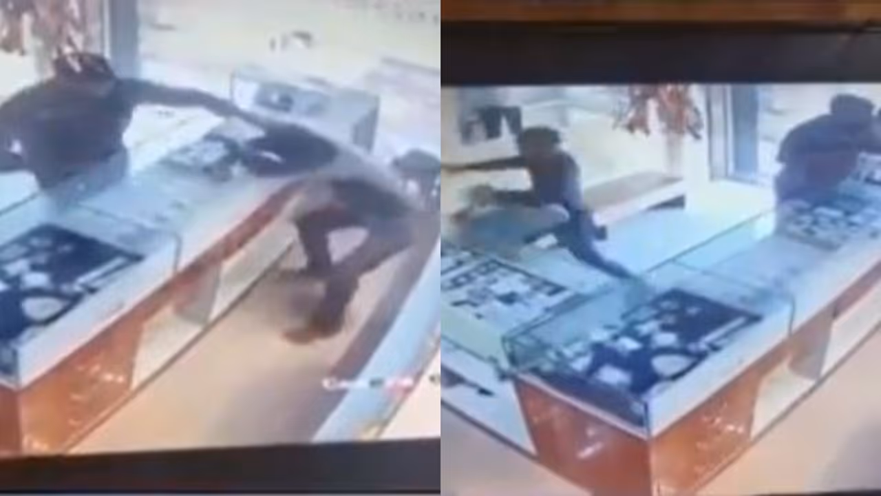 തോക്ക് ചൂണ്ടി 20 സെക്കന്റിൽ കൊള്ള, പറ്റിയത് വൻ അമളി; ജ്വല്ലറിയിൽ നിന്ന് മോഷ്ടിച്ചത് റോൾഡ് ഗോൾഡ് ആഭരണങ്ങൾ തോക്ക് ചൂണ്ടി 20 സെക്കന്റിൽ കൊള്ള, പറ്റിയത് വൻ അമളി; ജ്വല്ലറിയിൽ നിന്ന് മോഷ്ടിച്ചത് റോൾഡ് ഗോൾഡ് ആഭരണങ്ങൾ