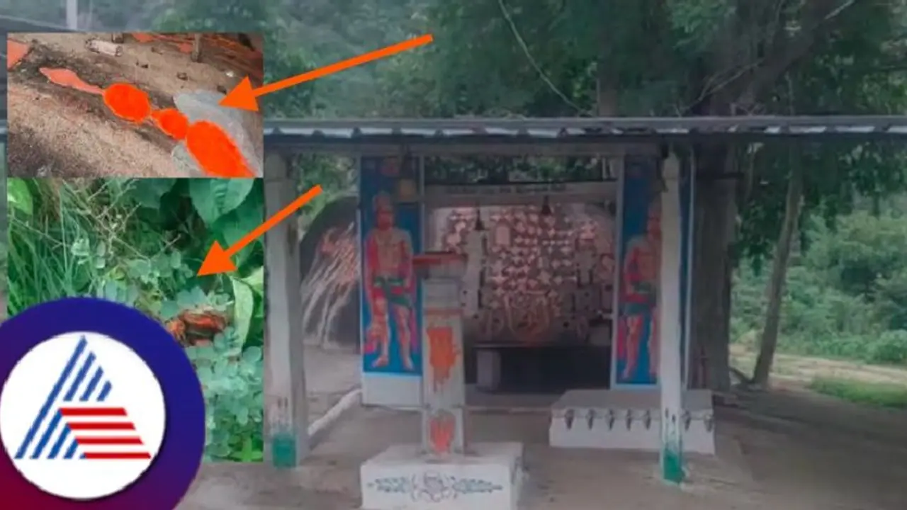 ನಿಧಿಗಾಗಿ ಆಂಜನೇಯ ದೇವಸ್ಥಾನದ ಬಂಡೆ ಕೊರೆದ ಕಿಡಿಗೇಡಿಗಳು!