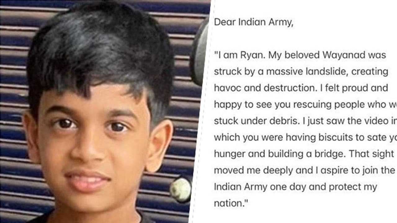 Wayanad landslides: Class 3 boy's 'BIG SALUTE' to Army for rescue efforts deeply moves forces; read letter Wayanad landslides: Class 3 boy's 'BIG SALUTE' to Army for rescue efforts deeply moves forces; read letter