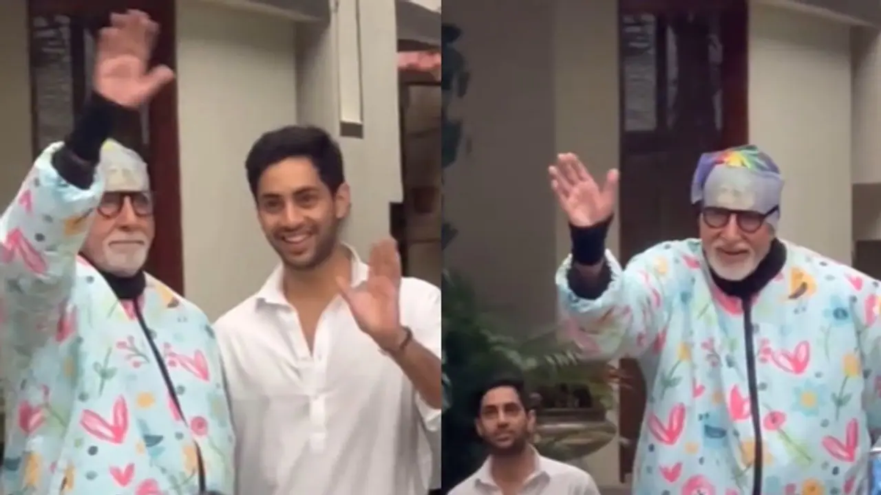 Amitabh Bachchan meets fans on Sunday morning with grandson Agastya Nanda; Video goes VIRAL [WATCH]