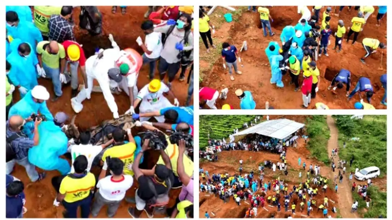 കണ്ണീരോടെ കേരളം, സർവമത പ്രാർഥനയോടെ വിട ചൊല്ലി നാട്; പുത്തുമലയിൽ കണ്ണീർക്കുഴിമാടങ്ങൾ, അവർ ഒന്നിച്ചുറങ്ങും കണ്ണീരോടെ കേരളം, സർവമത പ്രാർഥനയോടെ വിട ചൊല്ലി നാട്; പുത്തുമലയിൽ കണ്ണീർക്കുഴിമാടങ്ങൾ, അവർ ഒന്നിച്ചുറങ്ങും