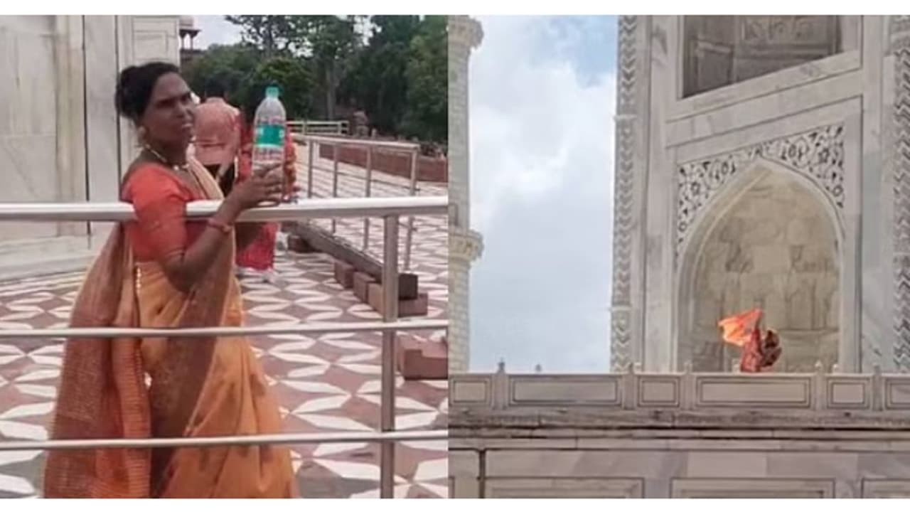 താജ്മഹലിൽ ജലാഭിഷേകം, കാവിക്കൊടി ഉയർത്തൽ; യുവതിയെ കസ്റ്റഡിയിലെടുത്ത് സിഐഎസ്എഫ് 