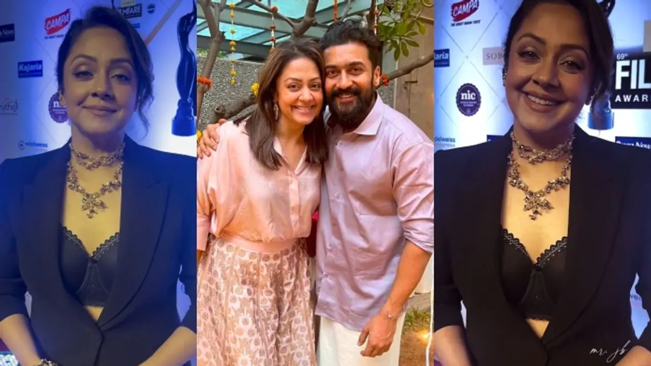 "Did Suriya approve of such attire...": Jyothika trolled for clothing choice at Filmfare Awards "Did Suriya approve of such attire...": Jyothika trolled for clothing choice at Filmfare Awards