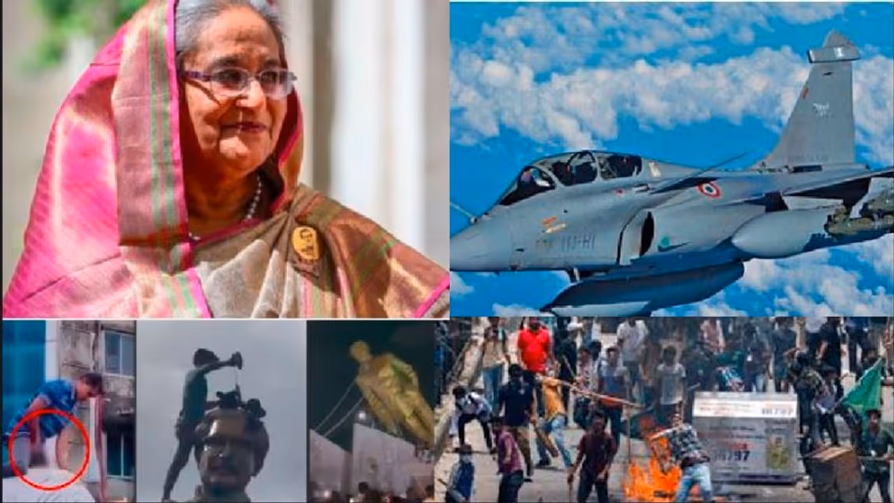 ರಫೇಲ್‌ ರಕ್ಷಣೆಯಲ್ಲಿ ಭಾರತಕ್ಕೆ ಬಂದಿದ್ದ ಶೇಕ್ ಹಸೀನಾ: ರಾಜೀನಾಮೆ ಬಳಿಕ ಬಾಂಗ್ಲಾದಲ್ಲಿ ಹಿಂಸೆಗೆ 110 ಬಲಿ