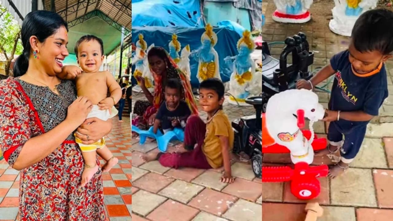 മകന് വാങ്ങിയ കളിപ്പാട്ടങ്ങൾ പാവപ്പെട്ട കുഞ്ഞുങ്ങൾക്ക്; ആതിര മാധവ് തിരികെ കേരളത്തിലേക്ക് മകന് വാങ്ങിയ കളിപ്പാട്ടങ്ങൾ പാവപ്പെട്ട കുഞ്ഞുങ്ങൾക്ക്; ആതിര മാധവ് തിരികെ കേരളത്തിലേക്ക്