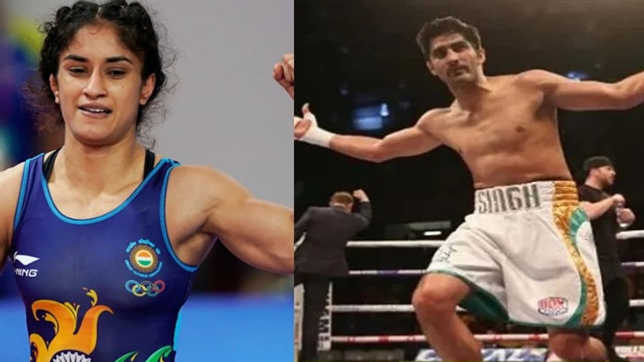 '100 ಗ್ರಾಮ್ ಲೆಕ್ಕವೇ ಅಲ್ಲ..!': ವಿನೇಶ್ ಅನರ್ಹತೆ ಬಗ್ಗೆ ತುಟಿಬಿಚ್ಚಿದ ಬಾಕ್ಸಿಂಗ್ ಹೀರೋ ವಿಜೇಂದರ್ ಸಿಂಗ್ '100 ಗ್ರಾಮ್ ಲೆಕ್ಕವೇ ಅಲ್ಲ..!': ವಿನೇಶ್ ಅನರ್ಹತೆ ಬಗ್ಗೆ ತುಟಿಬಿಚ್ಚಿದ ಬಾಕ್ಸಿಂಗ್ ಹೀರೋ ವಿಜೇಂದರ್ ಸಿಂಗ್