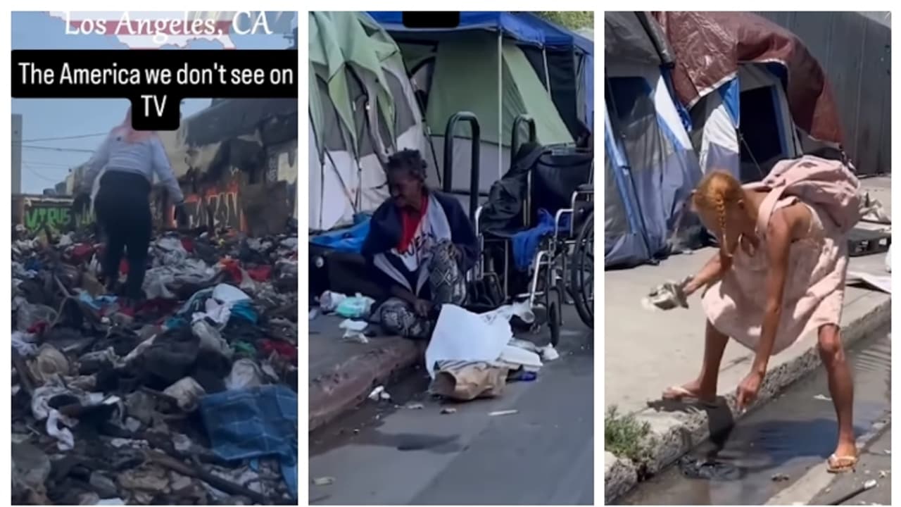 മലിനമായ തെരുവിൽ കിടന്നുറങ്ങുന്ന ഭിക്ഷക്കാര്‍, ഇത് യുഎസിന്‍റെ മറ്റൊരു മുഖം; വീഡിയോ വൈറൽ 