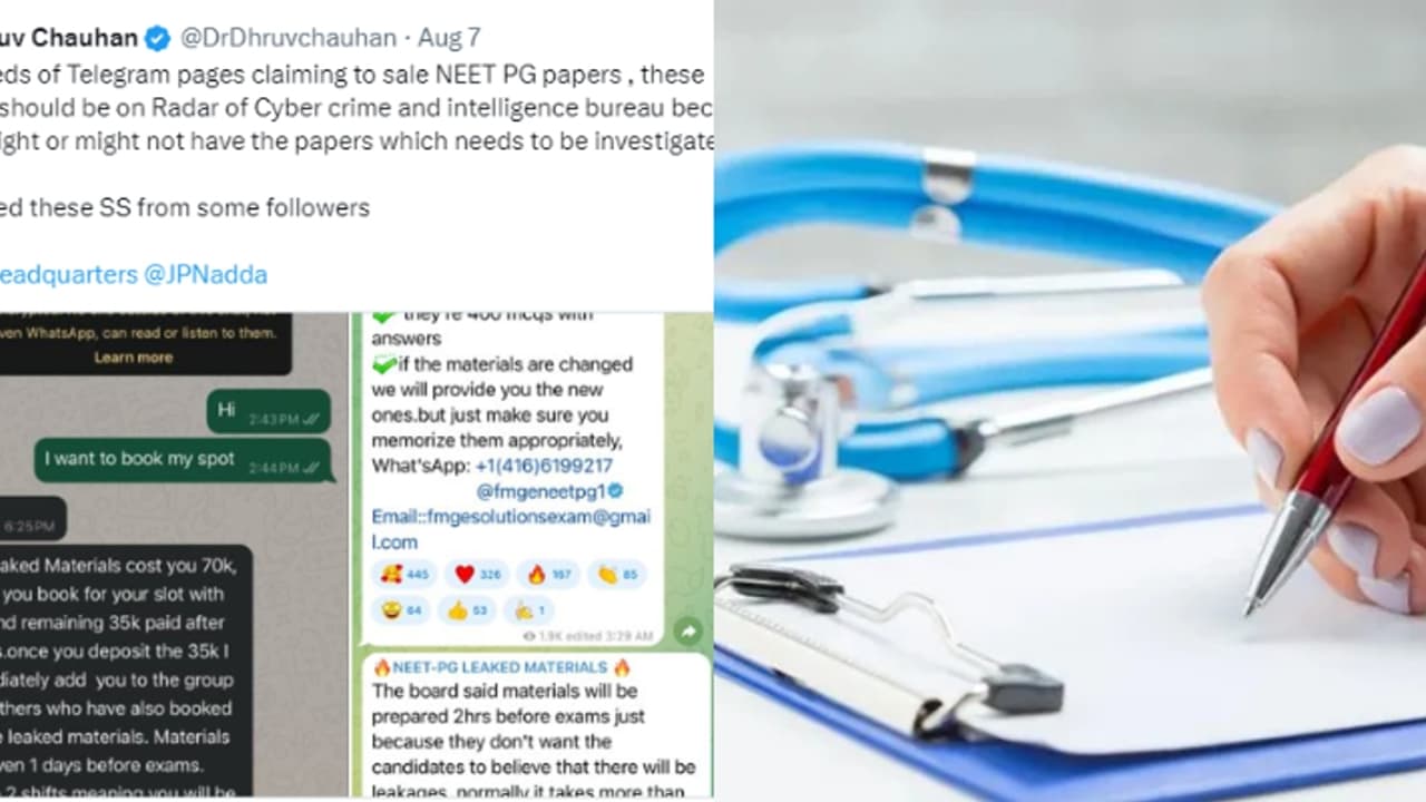 'തട്ടിപ്പാണത്, നീറ്റ് പിജി ചോദ്യപേപ്പർ ഇതുവരെ തയ്യാറാക്കിയിട്ടില്ല'; ടെലഗ്രാമിലെ പ്രചാരണത്തിനെതിരെ എൻബിഇഎംഎസ് 'തട്ടിപ്പാണത്, നീറ്റ് പിജി ചോദ്യപേപ്പർ ഇതുവരെ തയ്യാറാക്കിയിട്ടില്ല'; ടെലഗ്രാമിലെ പ്രചാരണത്തിനെതിരെ എൻബിഇഎംഎസ്