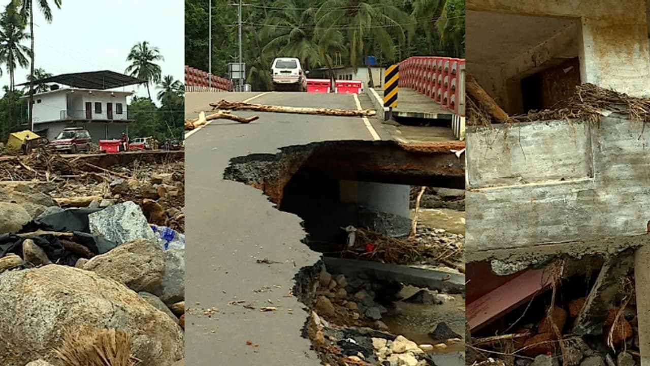 ഉരുൾപൊട്ടലുണ്ടായി 10 നാൾ; പുറംലോകവുമായി ബന്ധപ്പെടാനാവാതെ വിലങ്ങാട്ടുകാര്, 4 പാലങ്ങളും റോഡുകളും തകർന്നു ഉരുൾപൊട്ടലുണ്ടായി 10 നാൾ; പുറംലോകവുമായി ബന്ധപ്പെടാനാവാതെ വിലങ്ങാട്ടുകാര്, 4 പാലങ്ങളും റോഡുകളും തകർന്നു