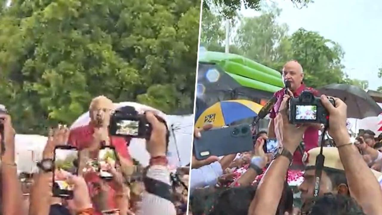 Manish Sisodia walks out of jail 17 months after arrest, chants 'Inquilab Zindabad' (WATCH)