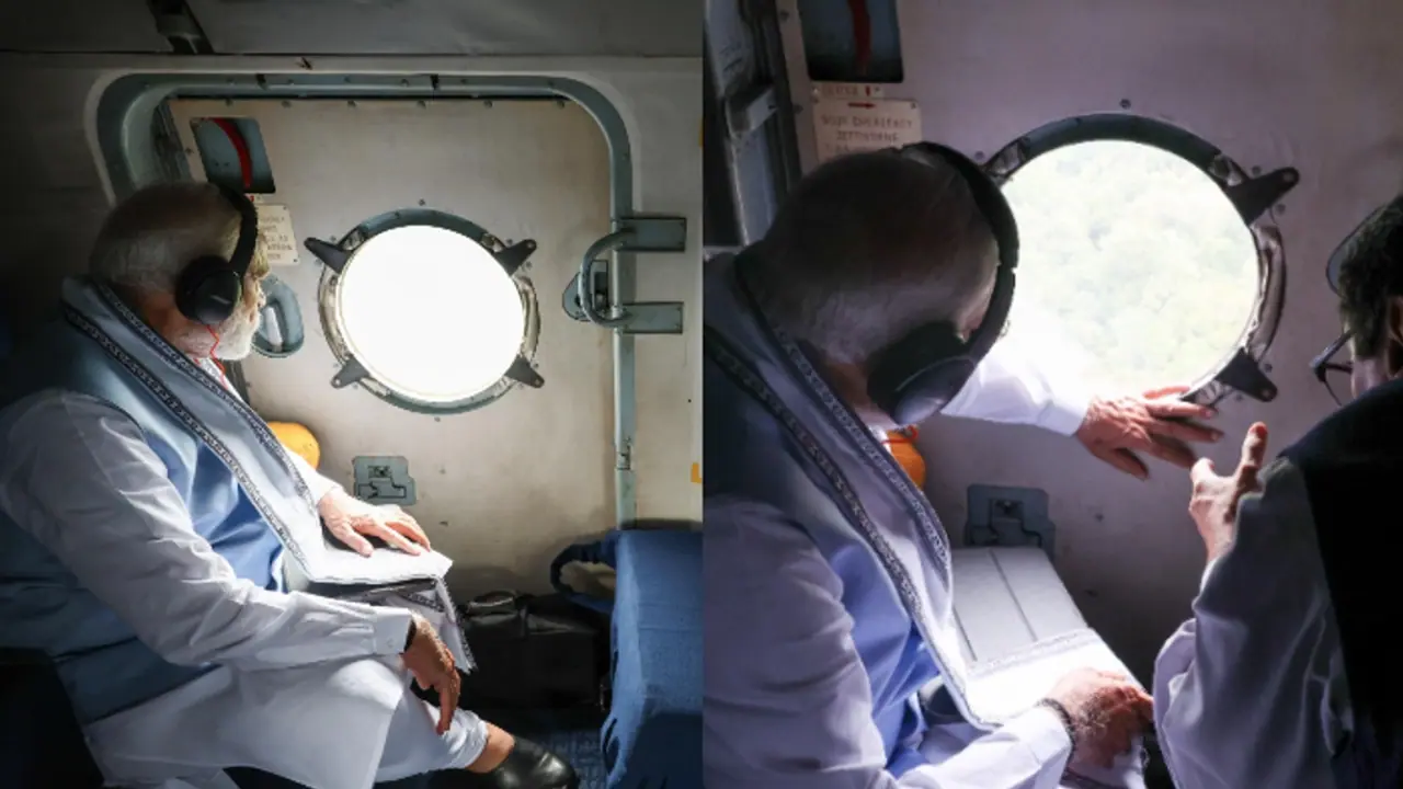 PM Modi conducts aerial survey of landslide hit Wayanad, visit brings hope for Kerala [WATCH]