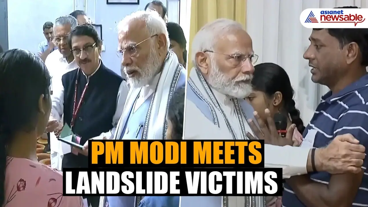 PM Modi comforts Wayanad disaster victims living in relief camps [WATCH]