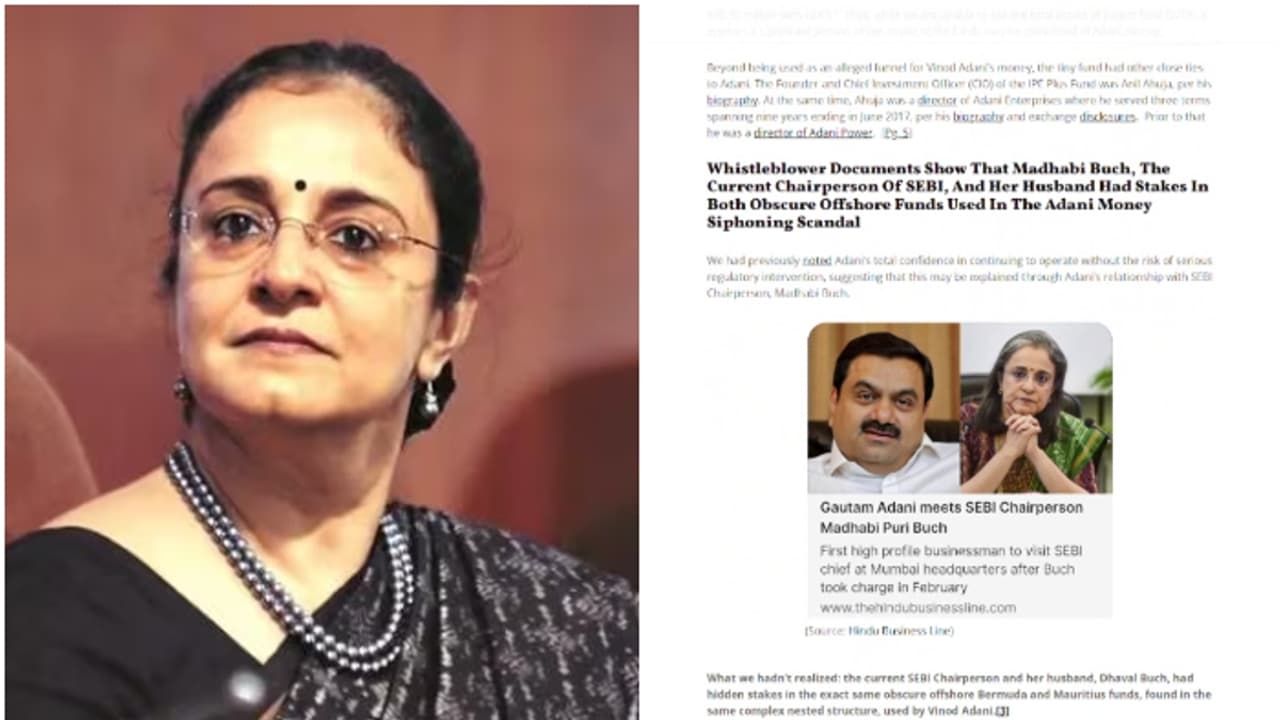 'ഹിൻഡൻബർഗ് സ്വഭാവഹത്യ നടത്തുന്നു, എല്ലാ നിക്ഷേപങ്ങളും സെബിയെ അറിയിച്ചത്'; ആരോപണം തള്ളി മാധബി പുരി ബുച്ച് 'ഹിൻഡൻബർഗ് സ്വഭാവഹത്യ നടത്തുന്നു, എല്ലാ നിക്ഷേപങ്ങളും സെബിയെ അറിയിച്ചത്'; ആരോപണം തള്ളി മാധബി പുരി ബുച്ച്