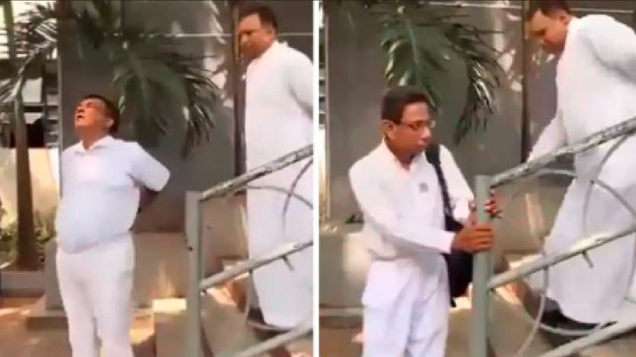 ಬದುಕಿನ ಹಾದಿ ತೋರಿಸಿದ ಶಿಕ್ಷಕನ ಕೈಯಲ್ಲಿ ಮತ್ತೆ ಏಟು ತಿಂದ ಡಿಸಿ, ಲಾಯರ್, ಪೊಲೀಸ್: ವೀಡಿಯೋ ವೈರಲ್ 