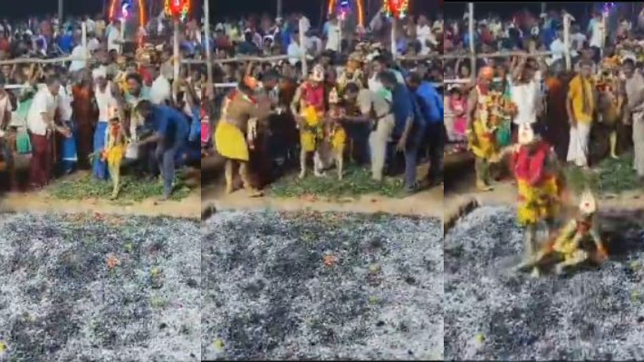 'കനൽ കണ്ട് മടിച്ചു, പിന്മാറി, പിന്നാലെ കുട്ടിയുടെ കൈ പിടിച്ച് യുവാവ് കനൽക്കൂനയിലേക്ക്', 7 വയസുകാരന് പൊള്ളൽ