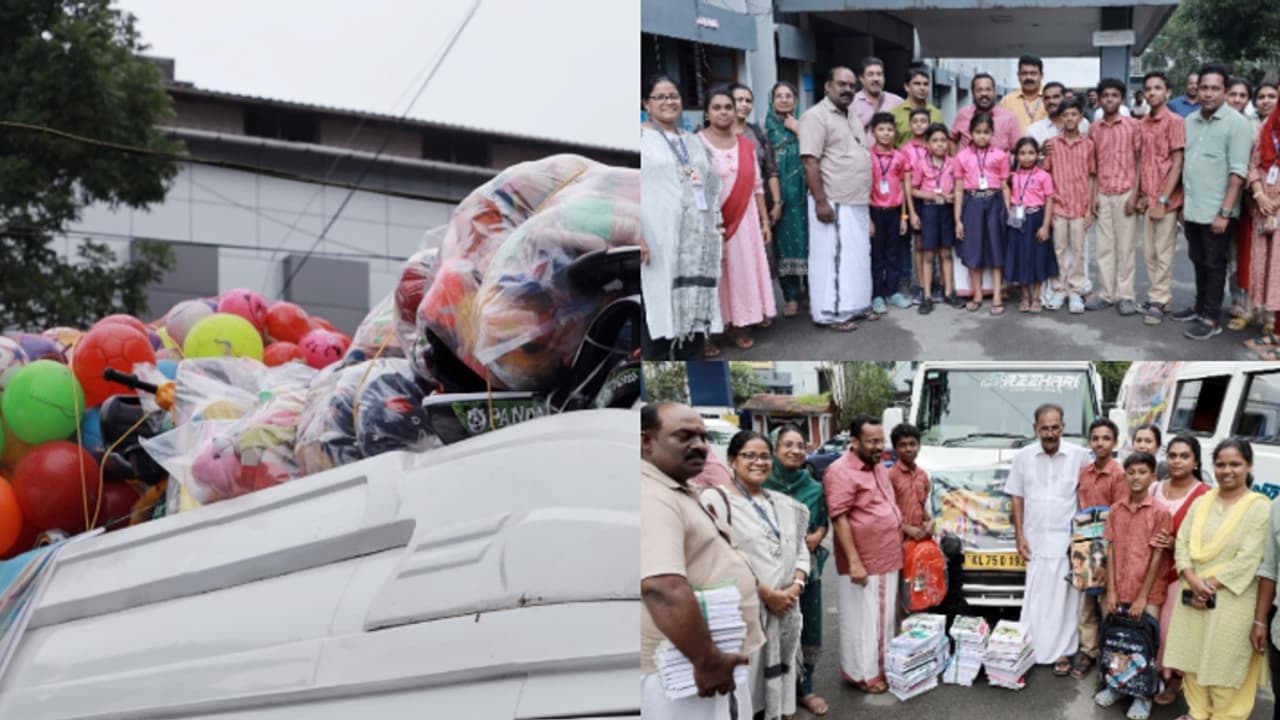 ഈ ദുരിതകാലം താണ്ടാൻ കുഞ്ഞുങ്ങൾക്ക് കരുതൽ; അന്തിക്കാടിന്‍റെ കളിപ്പാട്ട പുസ്തക വണ്ടികൾ വയനാട്ടിലെത്തി