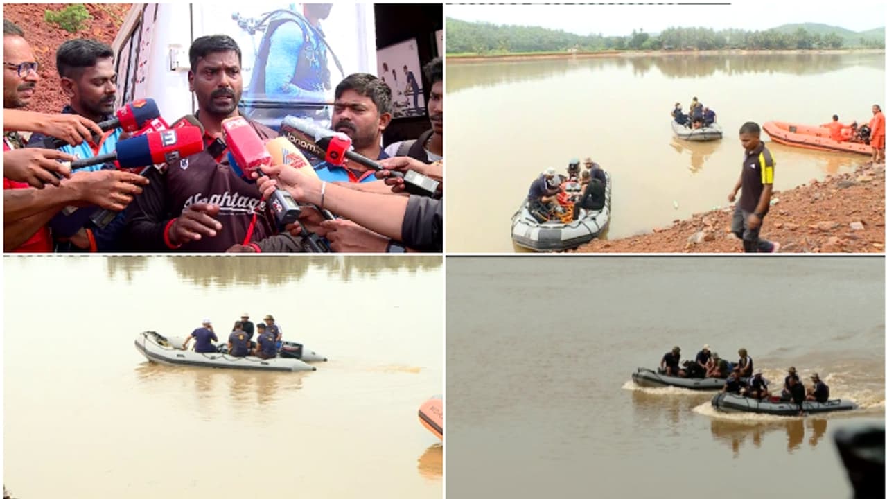 ​ഗം​ഗാവലി കലങ്ങിയൊഴുകുന്നത് പ്രതിസന്ധി; 2 ബോട്ടുകളിൽ നാവികസേന തെരച്ചിലിനിറങ്ങി, ഈശ്വർ മൽപെയും തെരച്ചിലിനെത്തി