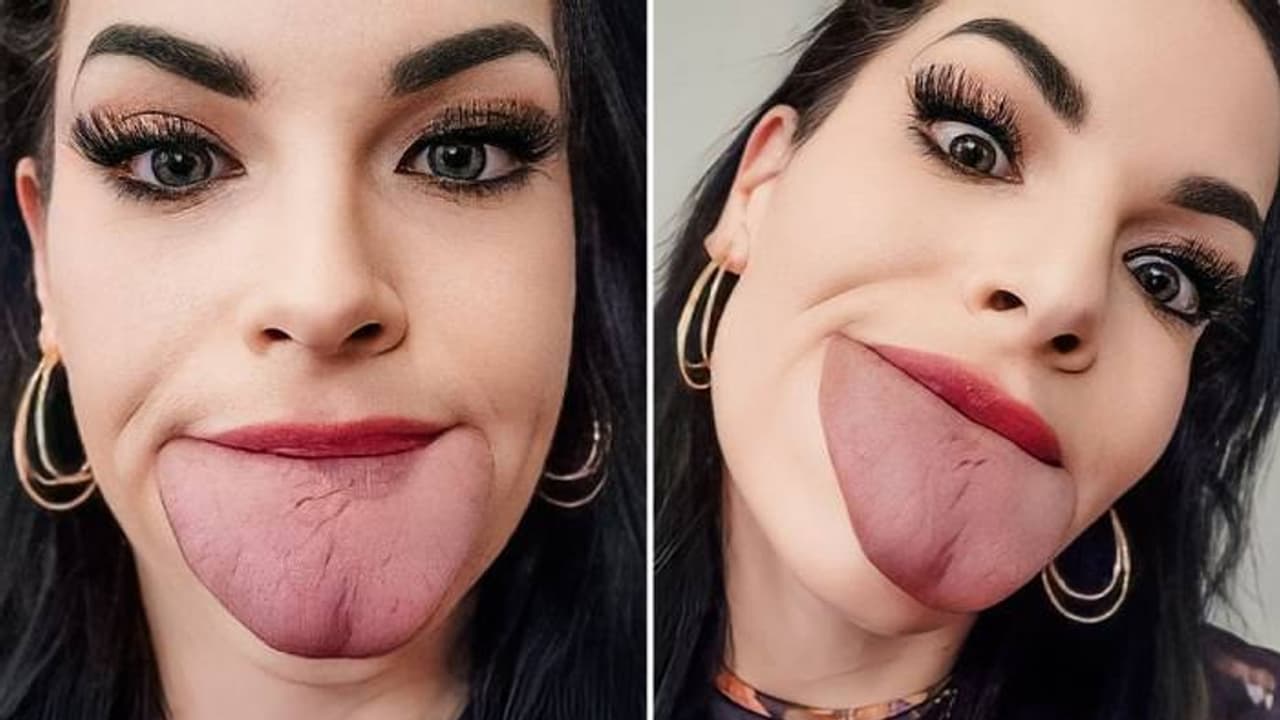 അമ്പമ്പോ ഇതെന്തൊരു നാക്ക്; ലോകത്തിലെ ഏറ്റവും വീതി കൂടി നാക്കുള്ള സ്ത്രീ, ലോക റെക്കോർഡും