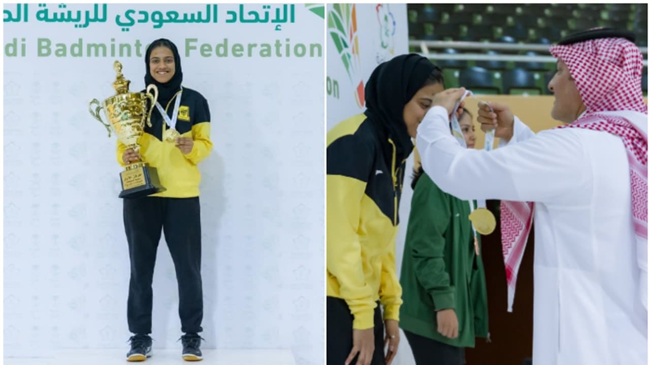 ഇരട്ട സ്വര്ണ നേട്ടത്തിൽ മലയാളി പെൺകുട്ടി; സൗദി ജൂനിയർ അണ്ടർ 19 ബാഡ്മിൻറൺ കിങ്ഡം ടൂര്ണമെന്റിൽ താരമായി ഖദീജ ഇരട്ട സ്വര്ണ നേട്ടത്തിൽ മലയാളി പെൺകുട്ടി; സൗദി ജൂനിയർ അണ്ടർ 19 ബാഡ്മിൻറൺ കിങ്ഡം ടൂര്ണമെന്റിൽ താരമായി ഖദീജ