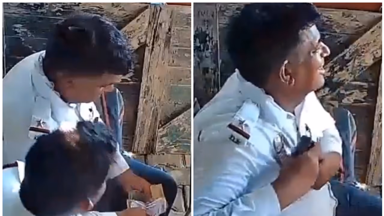 WATCH: Delhi cops suspended after viral video shows bribe money division: inquiry underway WATCH: Delhi cops suspended after viral video shows bribe money division: inquiry underway