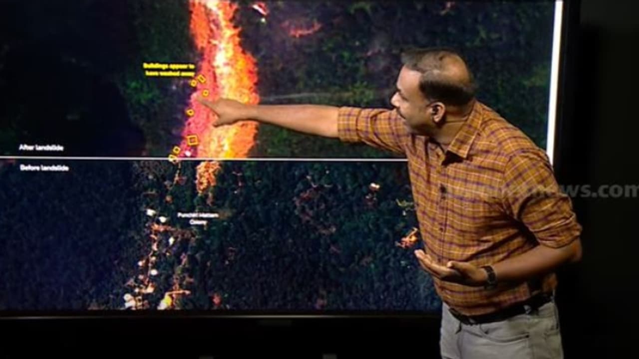 ഉരുളെടുത്ത വീടുകൾ, വഴി, കെട്ടിടങ്ങൾ; ഞെട്ടിക്കുന്ന ഉപഗ്രഹ ചിത്രങ്ങൾ, വയനാട് ദുരന്തത്തിന് മുമ്പും ശേഷവും 