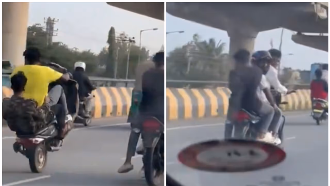 Watch: Bengaluru police nab 44 for stunt riding, social media reacts with ‘Instant Karma’ Watch: Bengaluru police nab 44 for stunt riding, social media reacts with ‘Instant Karma’